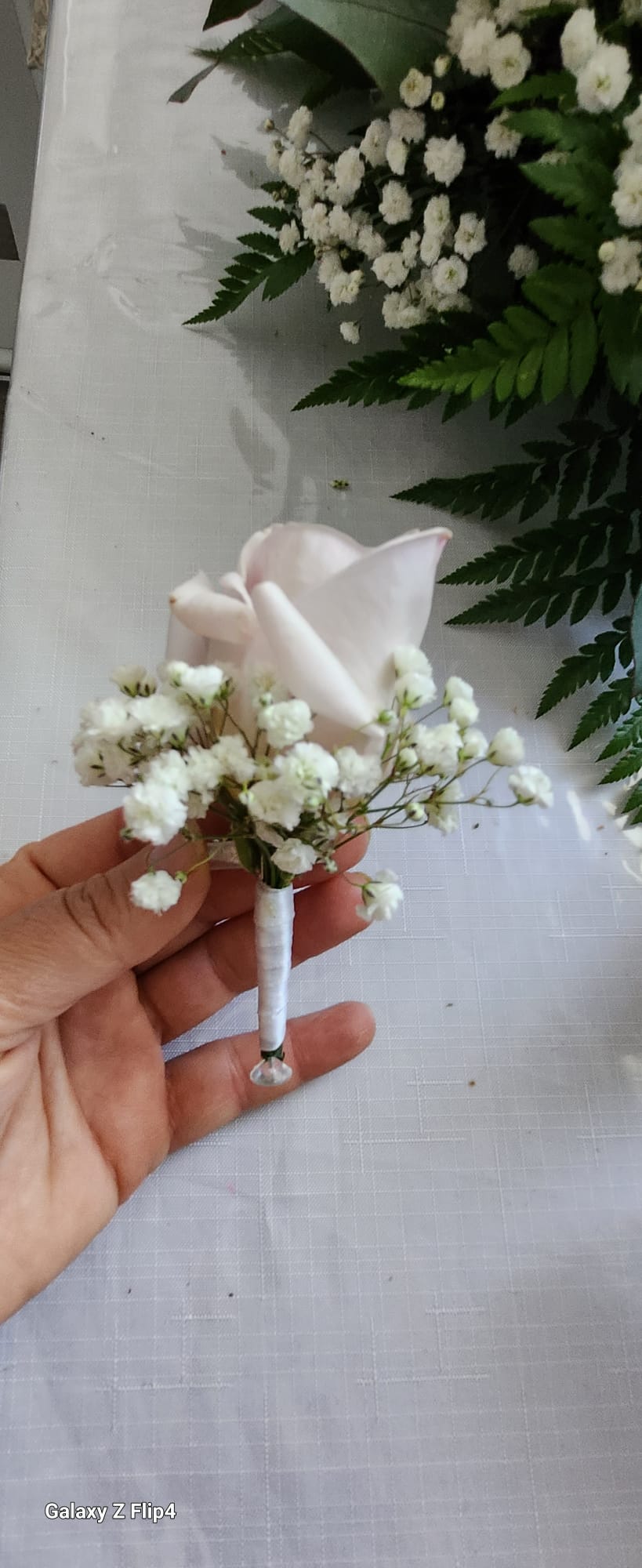 Boutonnière Rose Tendresse
